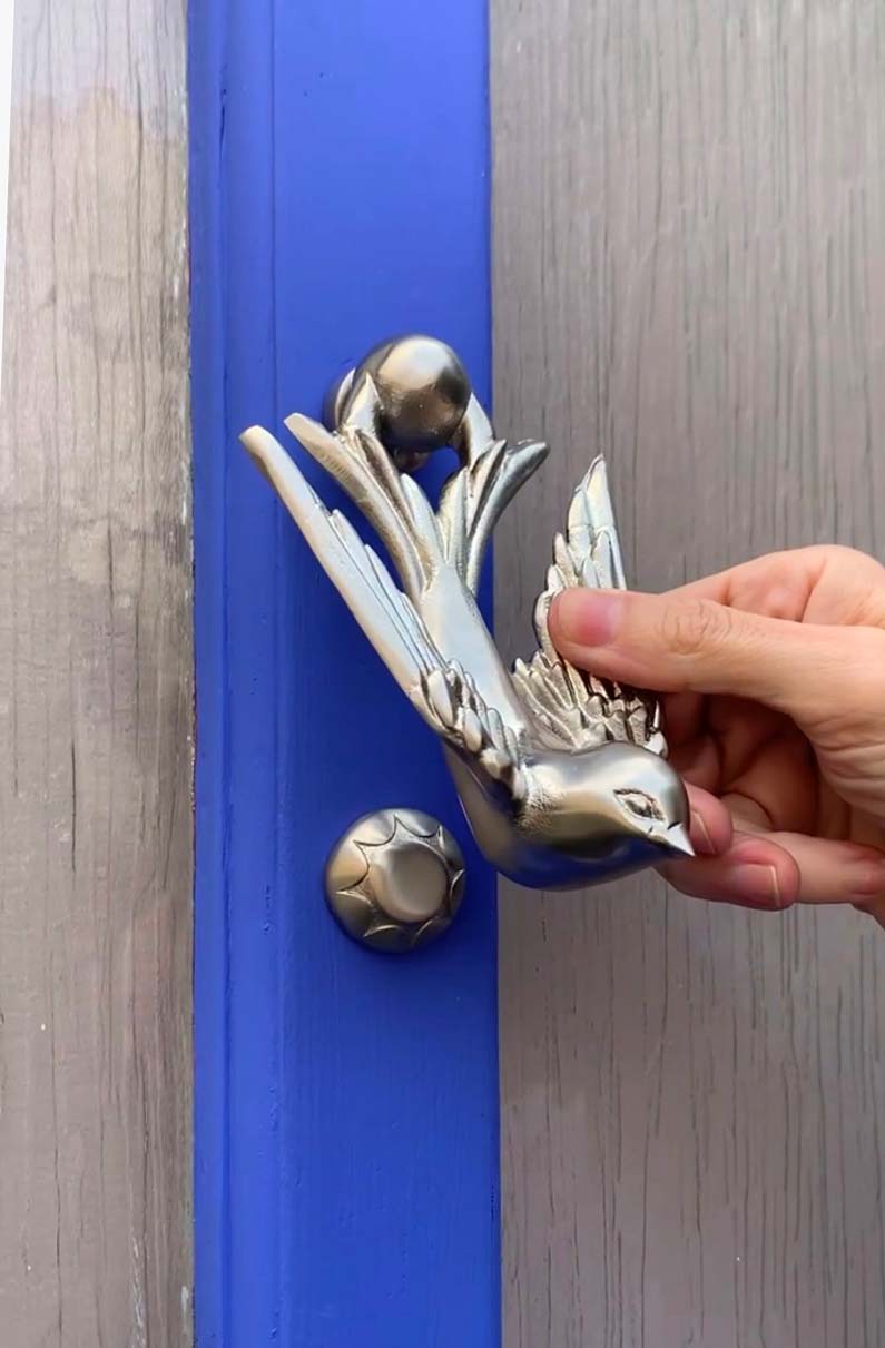 Swallow Door Knocker | Round Strike Pad