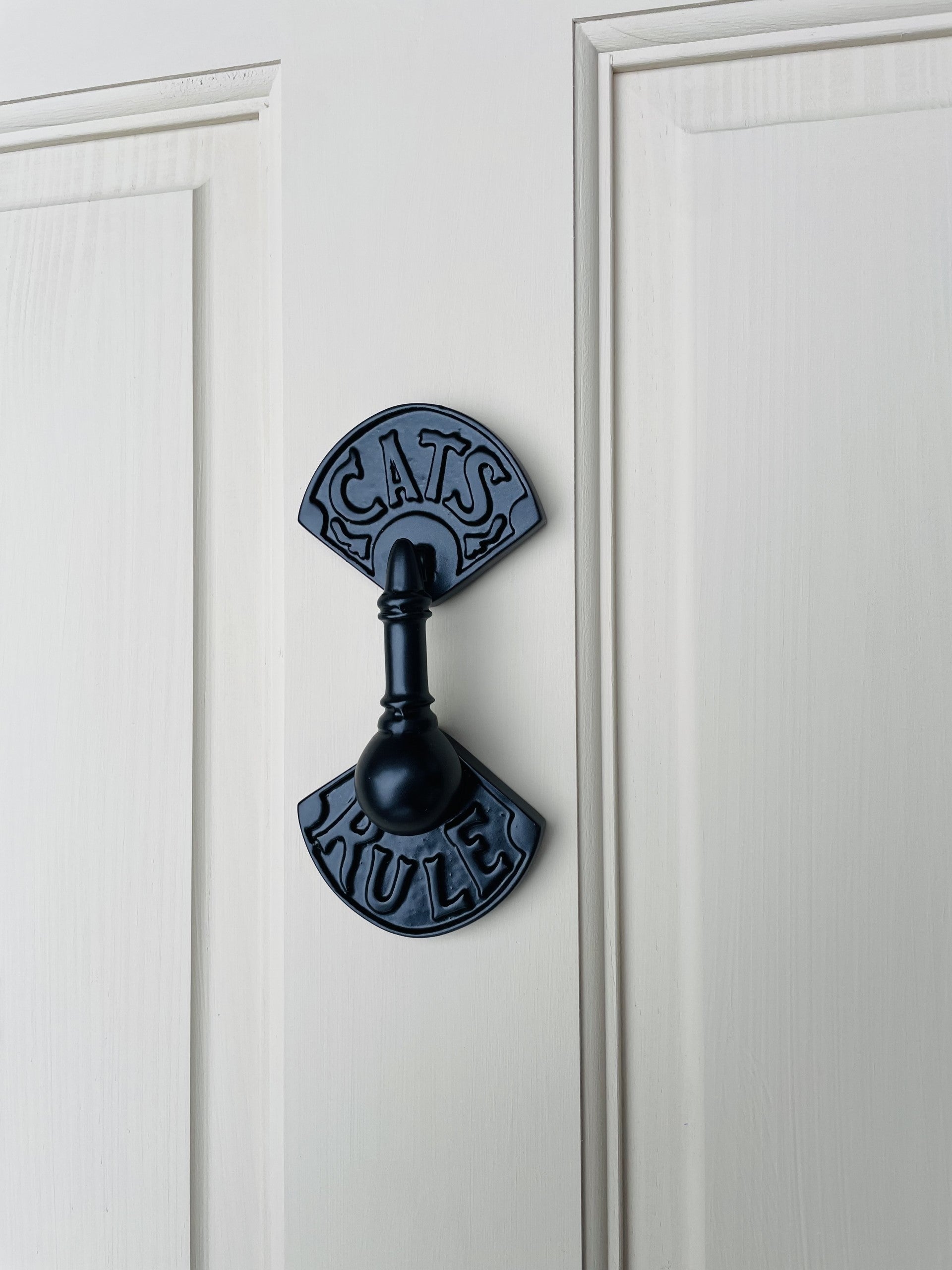 Cats Rule Door Knocker