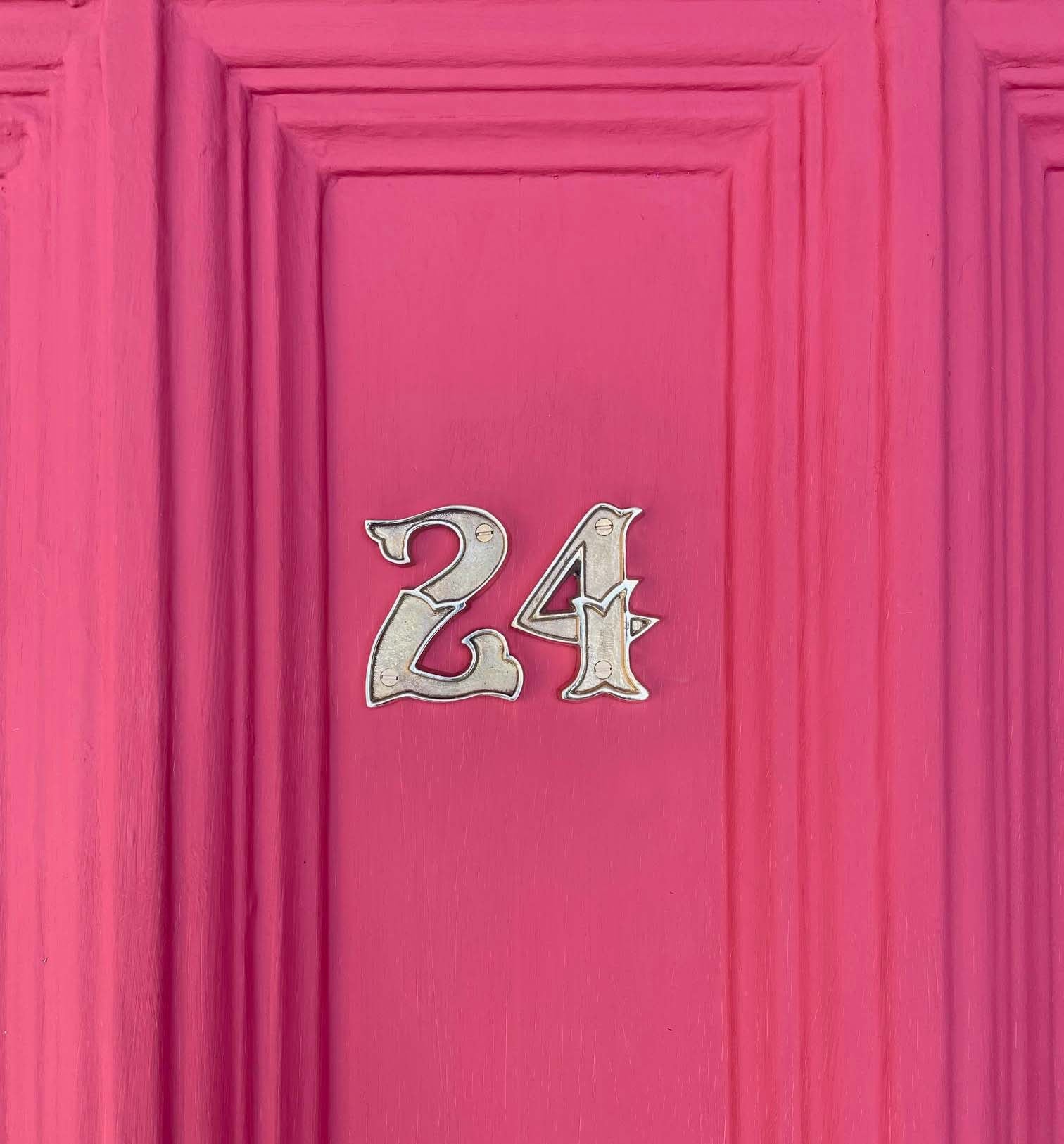 door numbers perfect for installation on a front door or fence, unique victorian inspired design made from solid brass