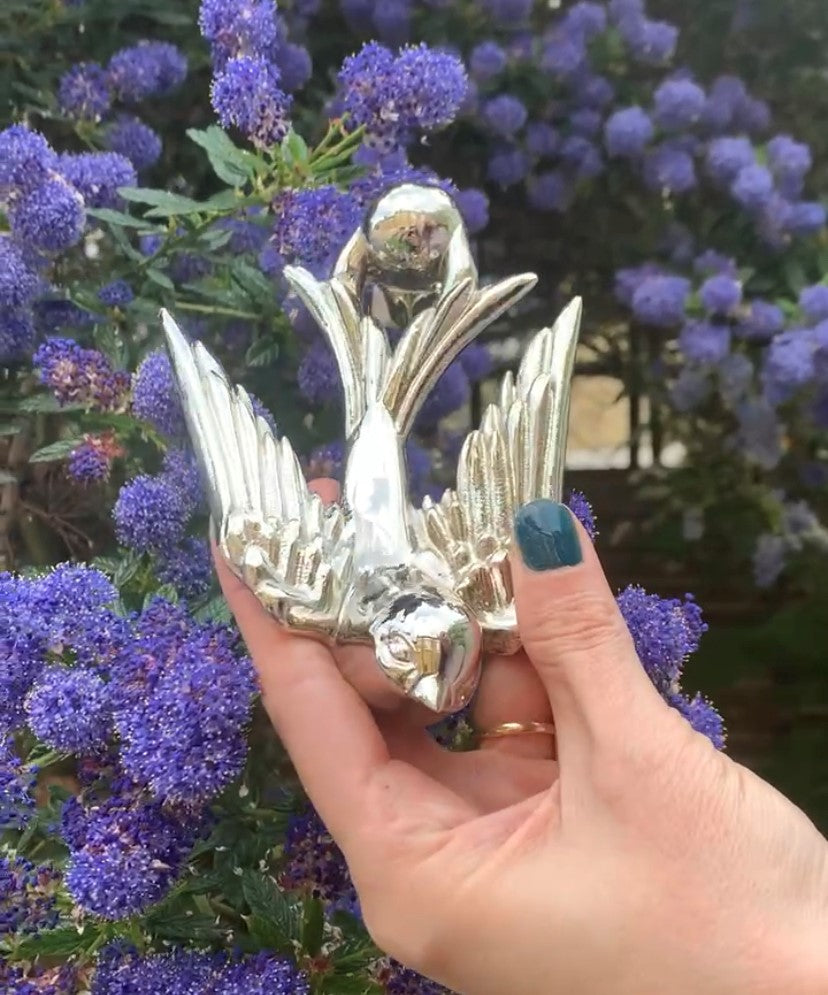 Swallow Door Knocker | Round Strike Pad