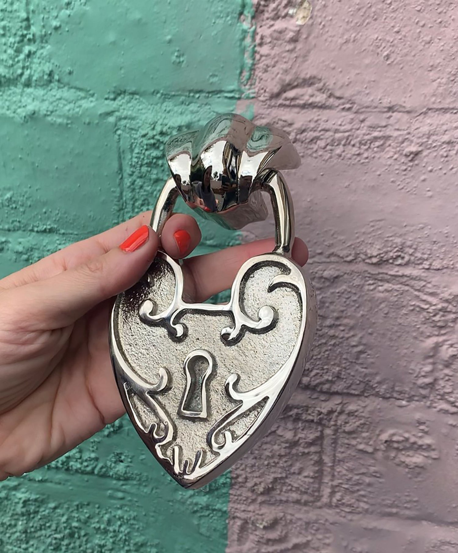 Padlock Heart Door Knocker